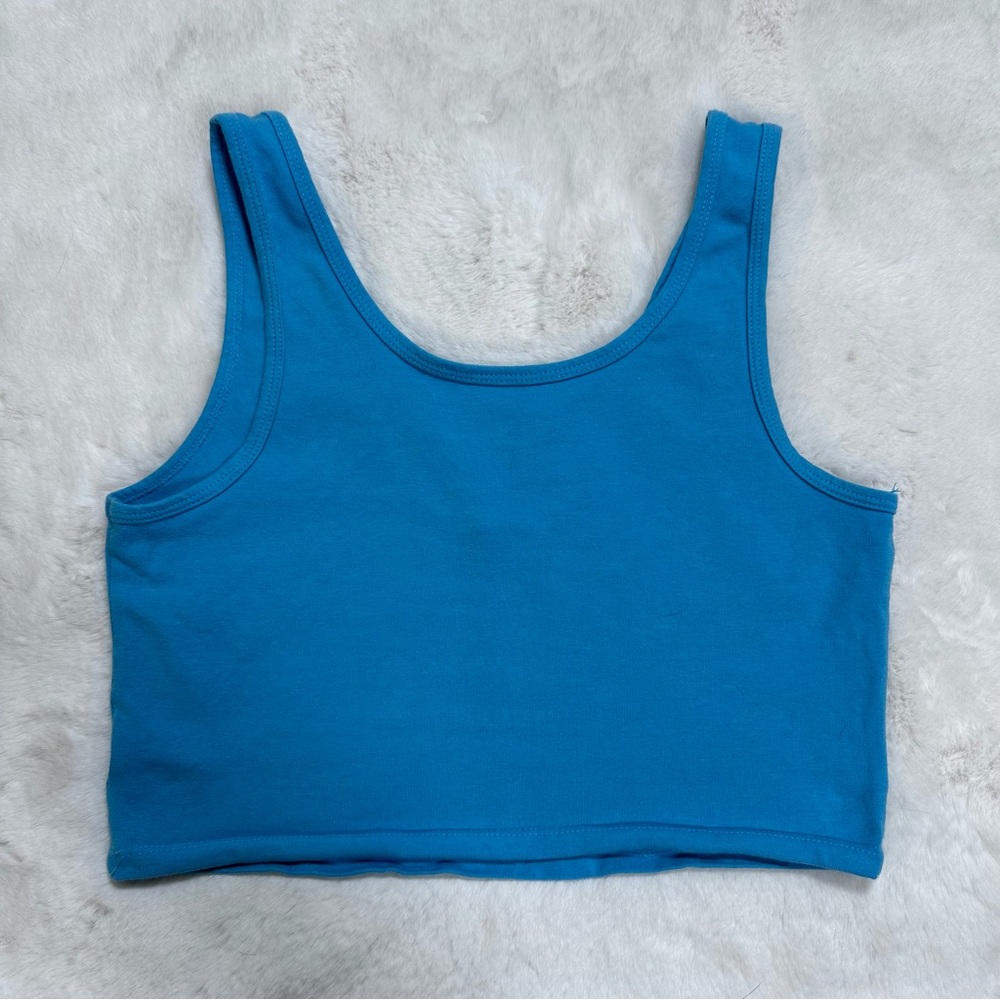 Wild Fable Classic Blue Tank Crop Top - Picture 3 of 4